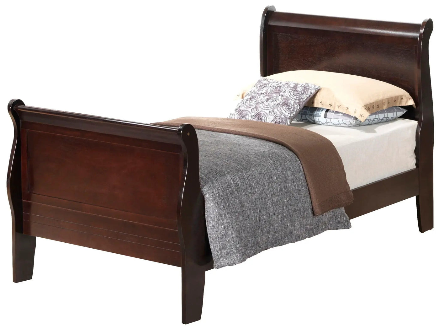 Louis Phillipe - Panel Sleigh Bed by HouseOfZazla