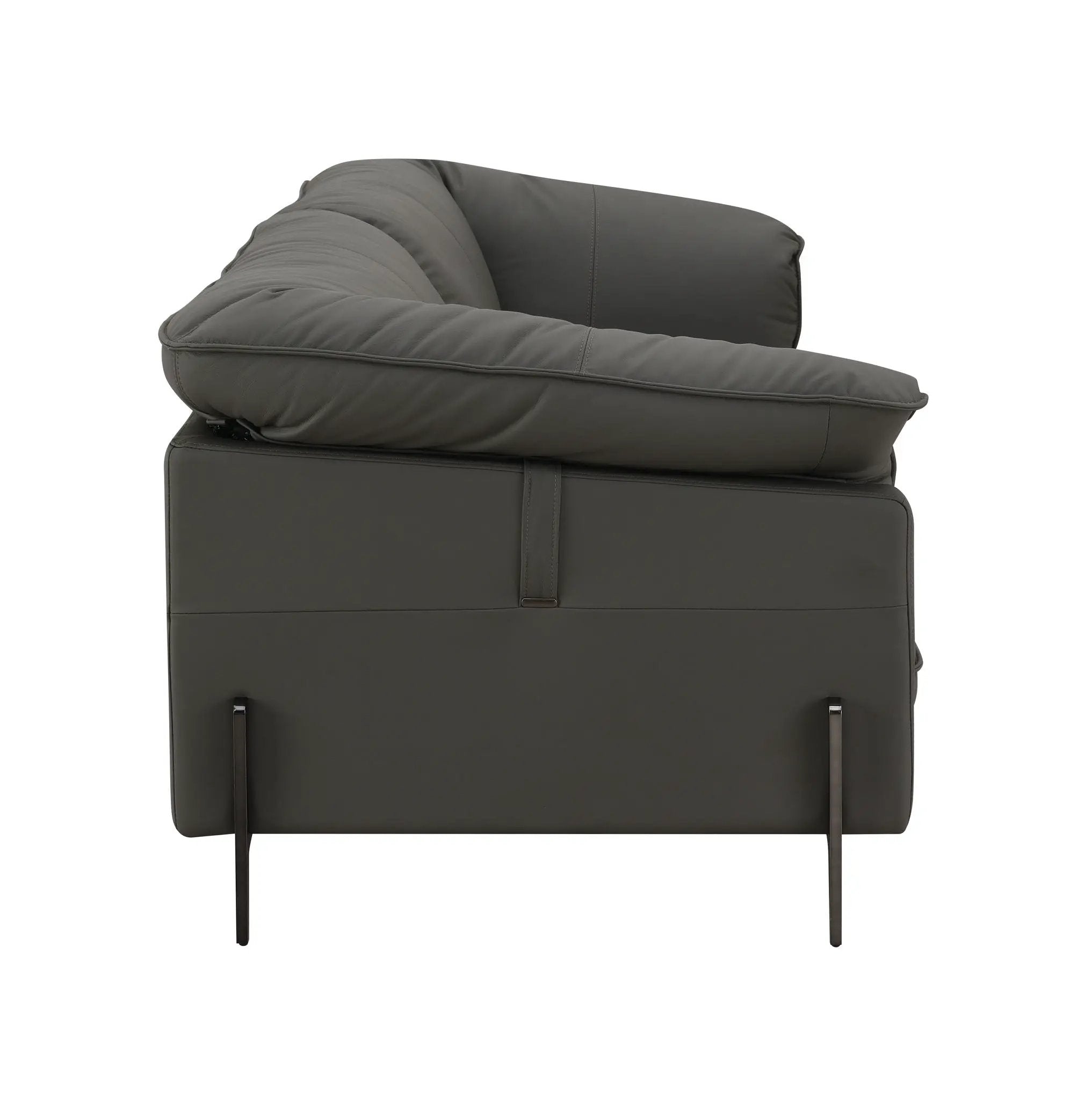 Tadi - Top Grain Leather Sofa - Black by HouseOfZazla