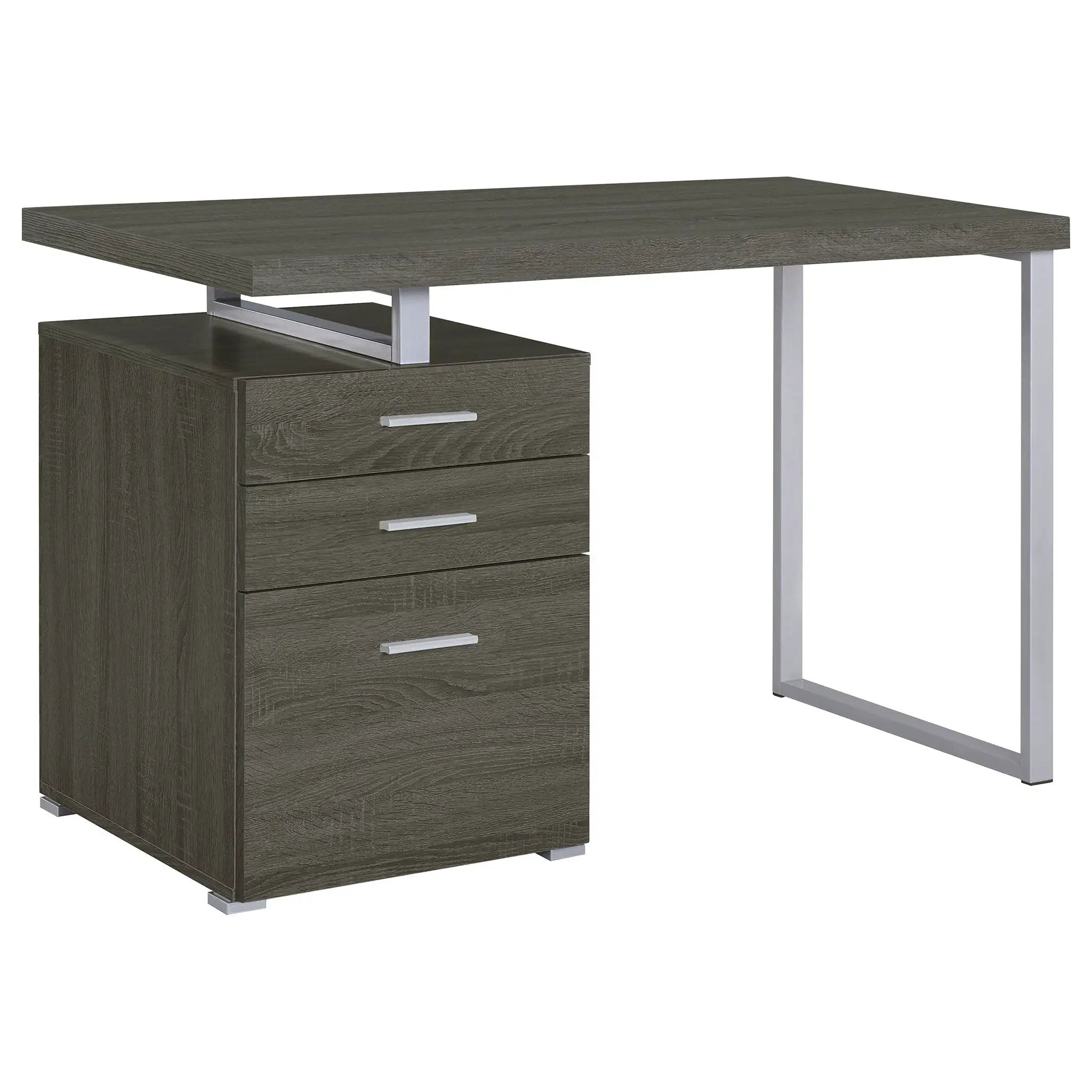 Brennan 47-inch 3-drawer Office Computer Desk Weathered Grey by Unique Piece Furniture