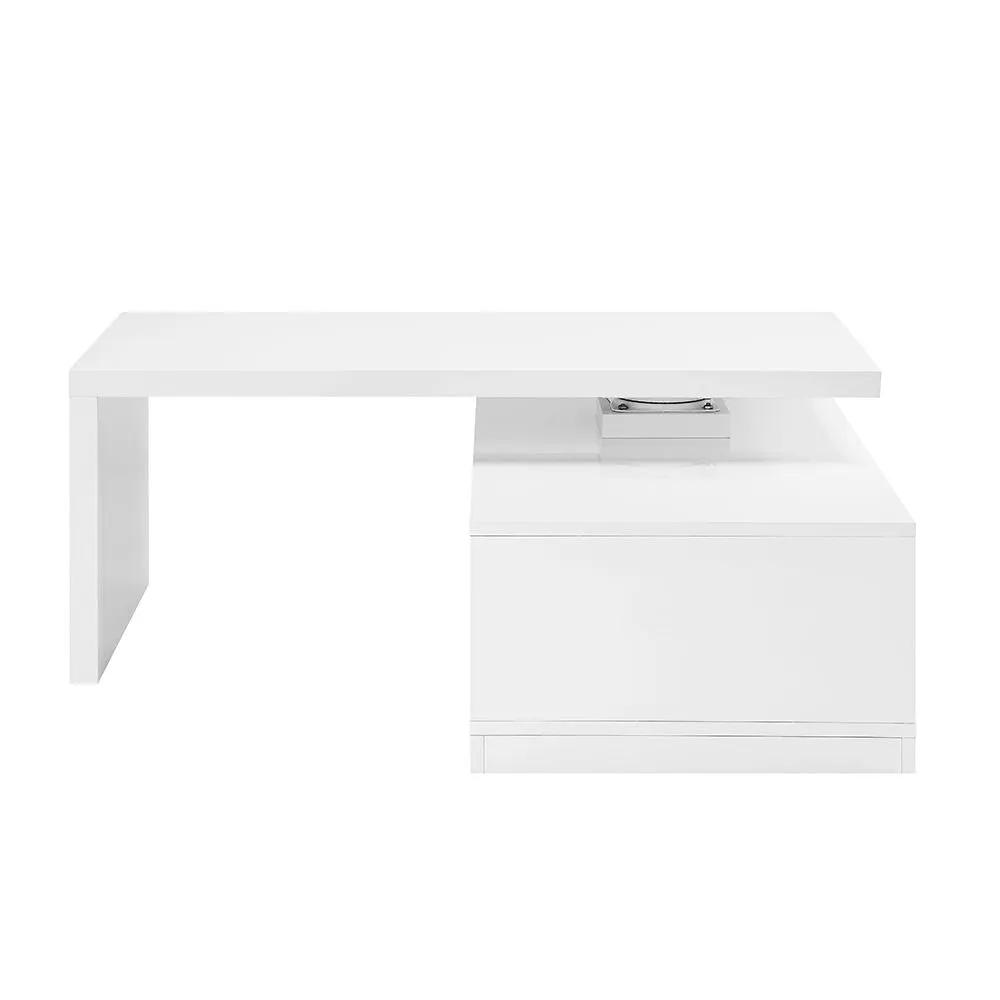 Buck II - Coffee Table With Swivel Top - White & Black High Gloss by Unique Piece Furniture