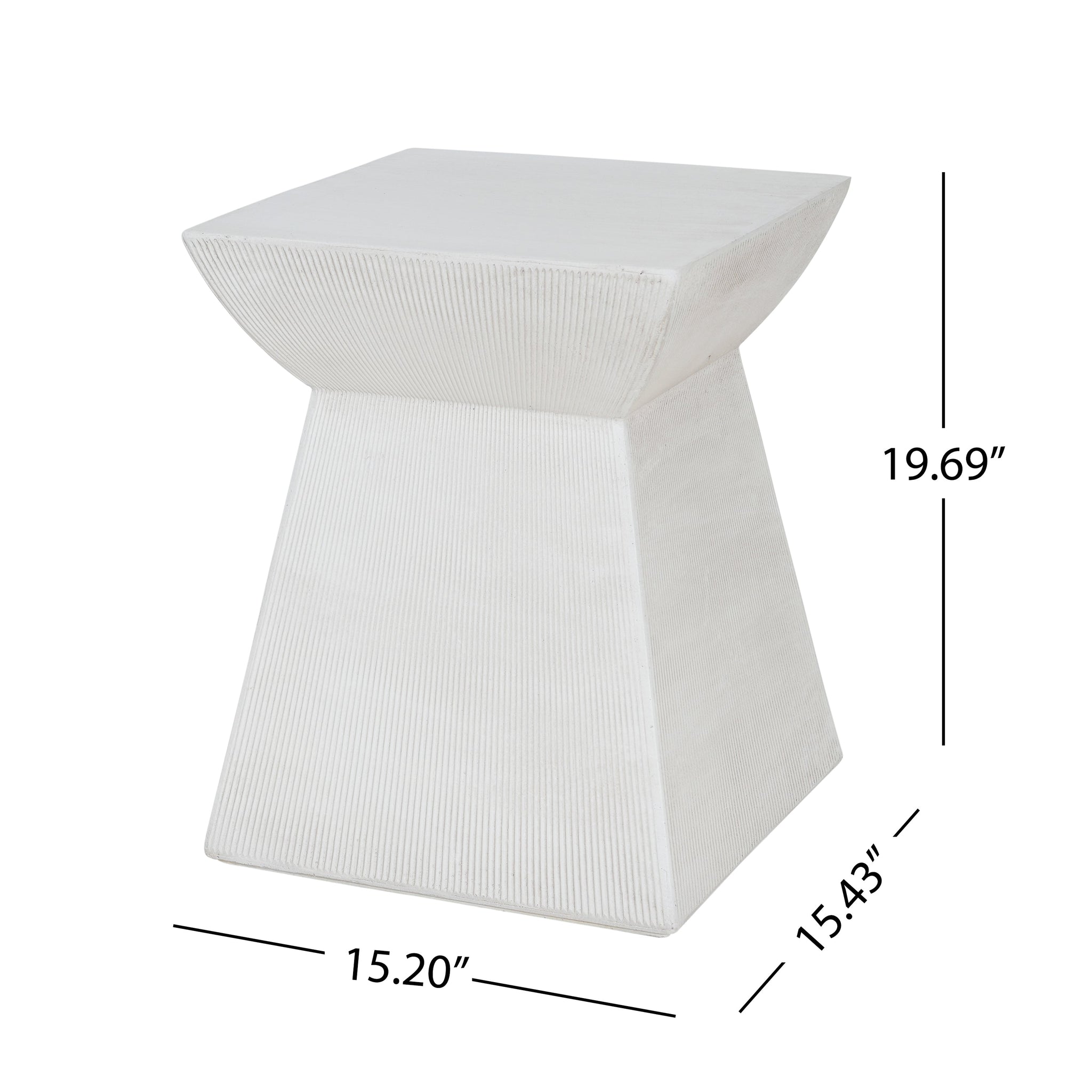 Antique-Textured Magnesium Oxide Outdoor Side Table by HouseOfZazla