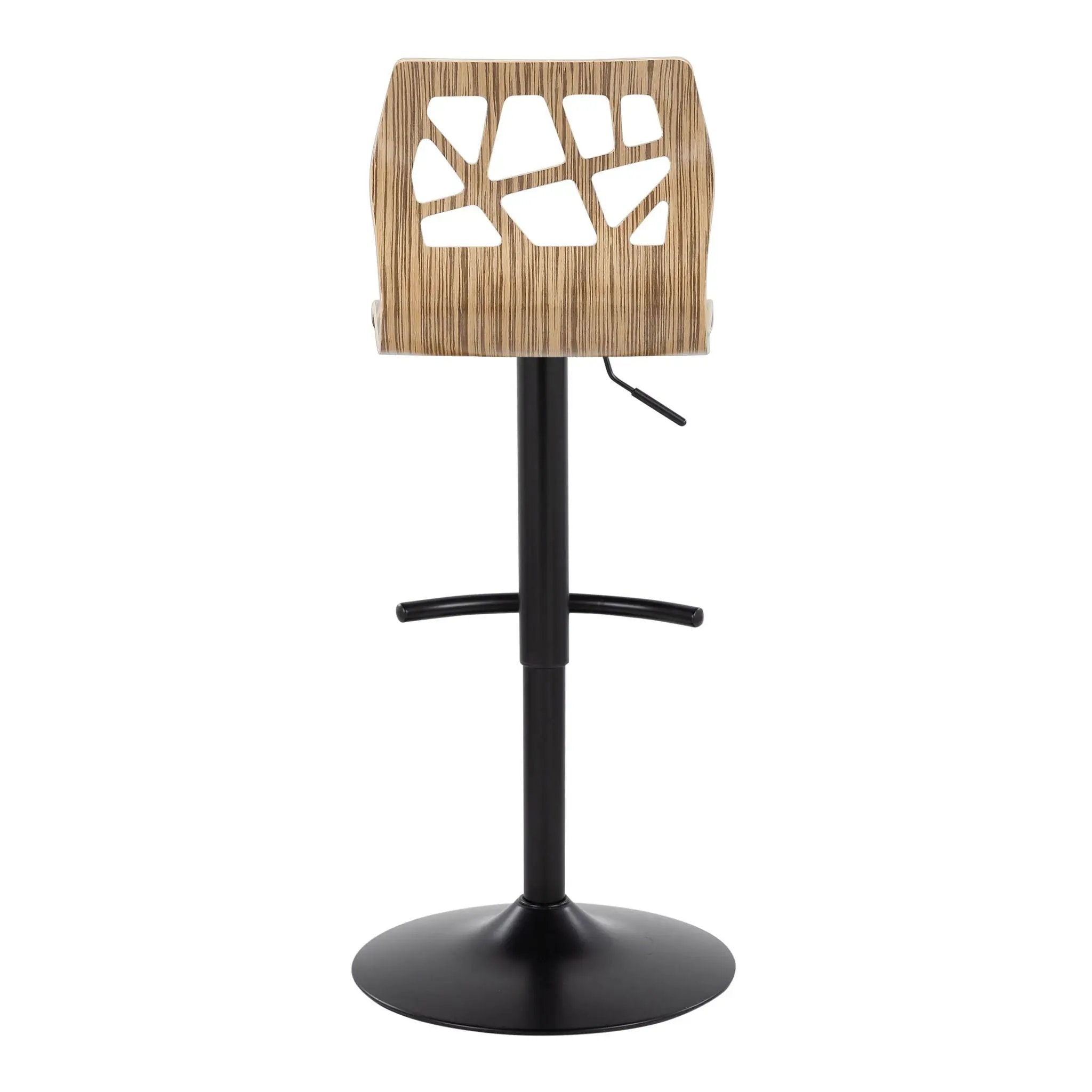 Folia - Mid Century Modern Adjustable Barstool With Swivel With Rounded T Footrest (Set of 2) by Unique Piece Furniture
