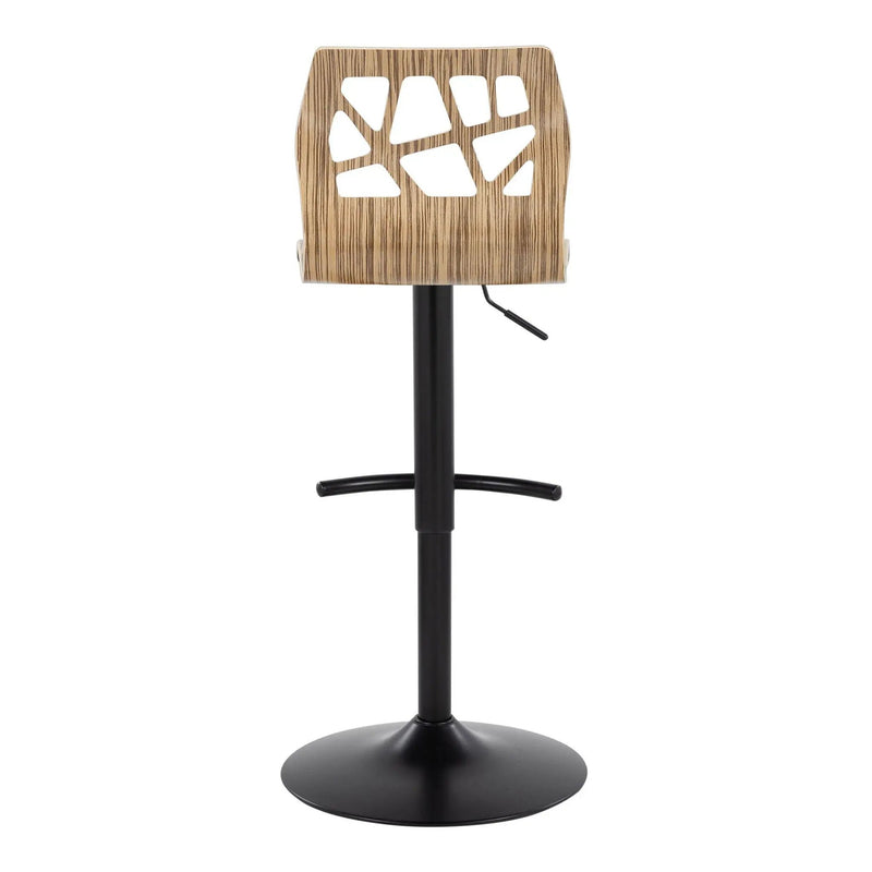 Folia - Mid Century Modern Adjustable Barstool With Swivel With Rounded T Footrest (Set of 2) by Unique Piece Furniture