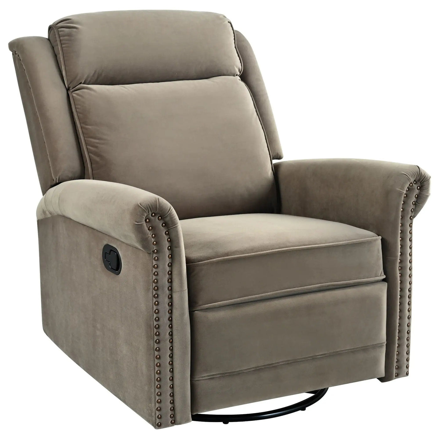 360 Degrees Swivel Recliner Manual Rocking Recliner Home With Adjustable Backrest by Unique Piece Furniture