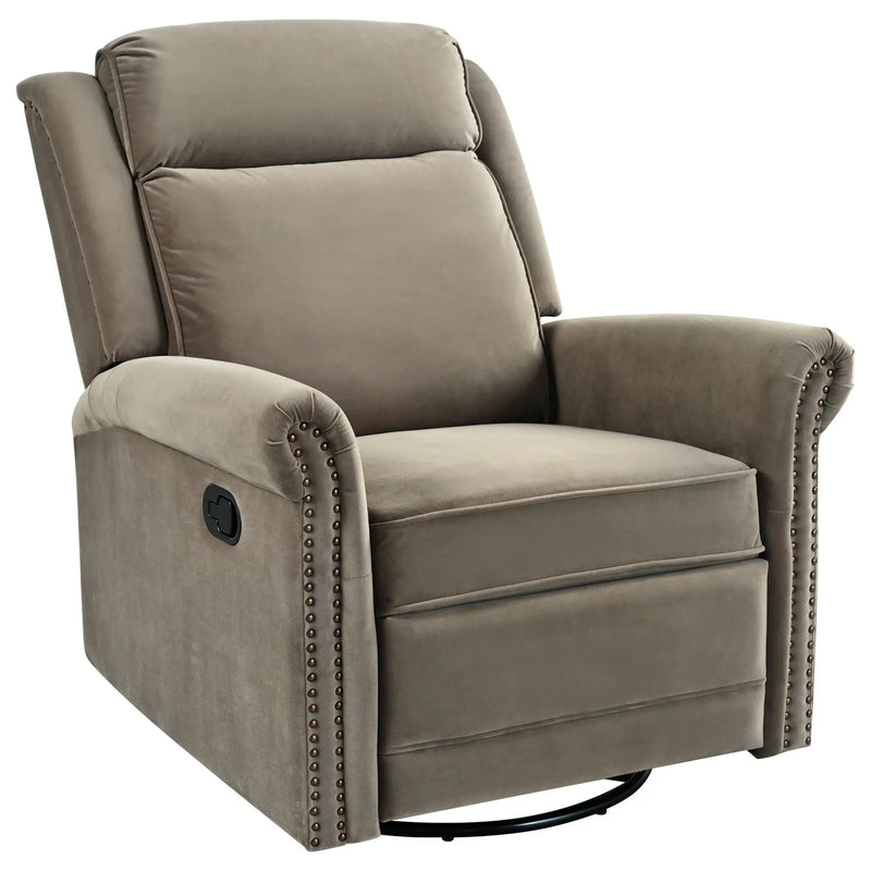 360 Degrees Swivel Manual Rocking Recliner with Adjustable Backrest by HouseOfZazla