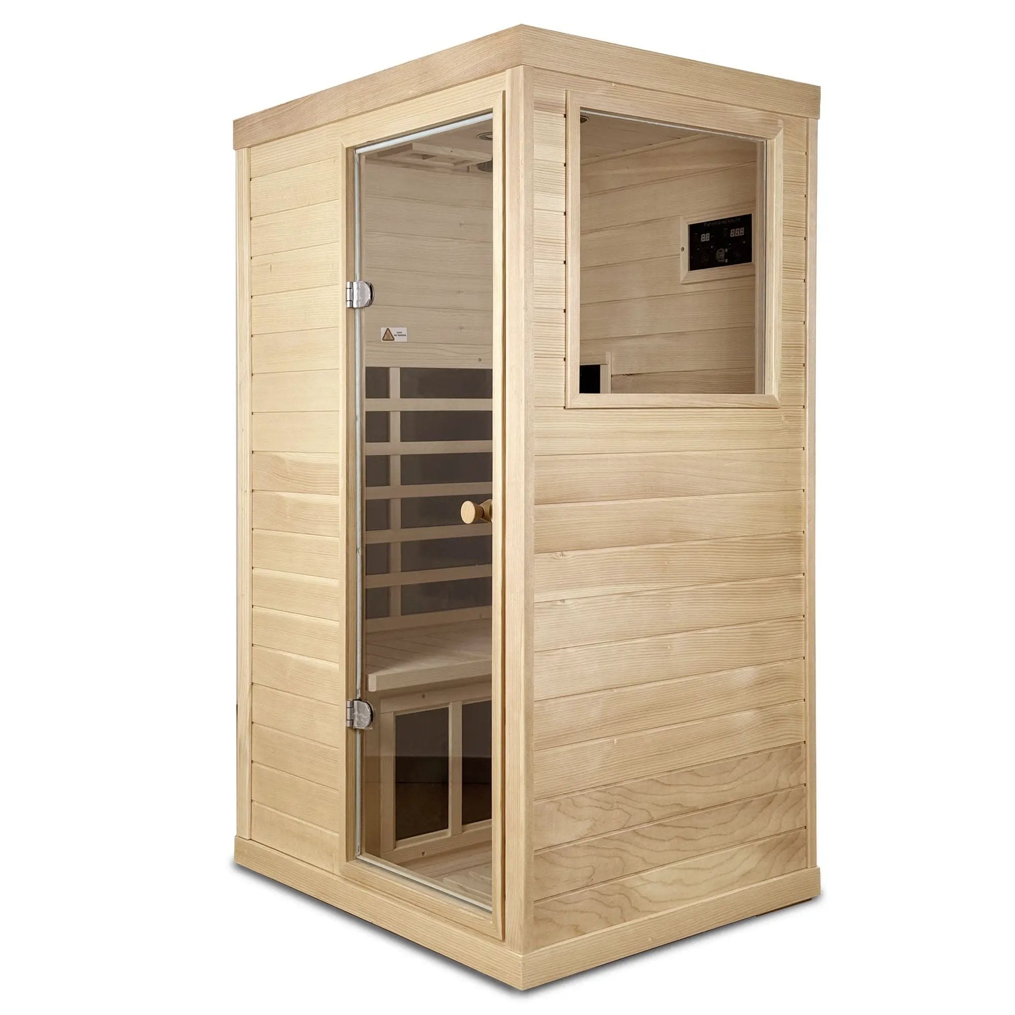 Canadian Hemlock Wood One Person Far Infrared Sauna by HouseOfZazla