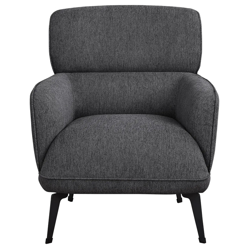 Andrea Upholstered Crescent Arm Accent Chair Grey by Unique Piece Furniture
