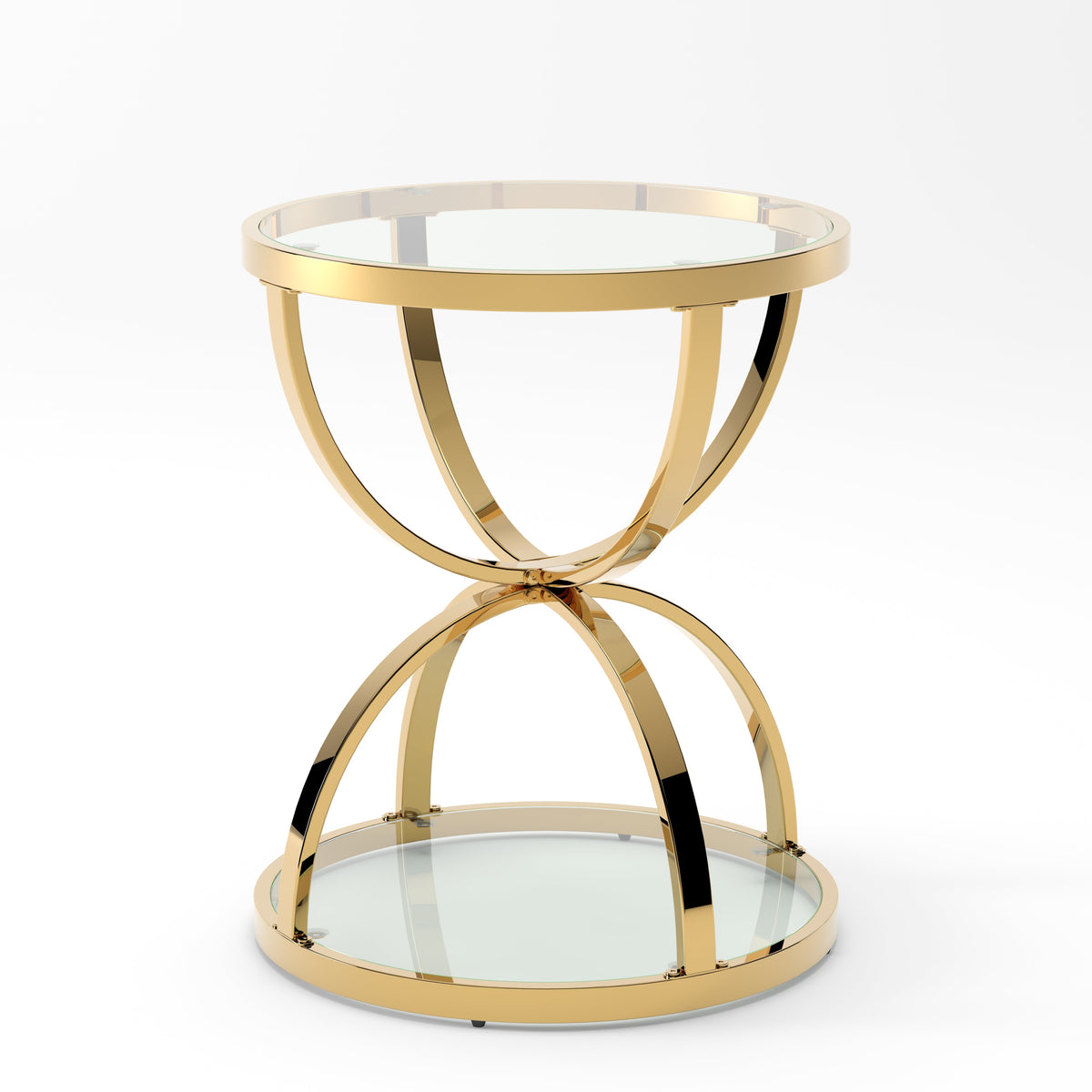 19.69'' Modern Glass Side Table, photo 5 of 10