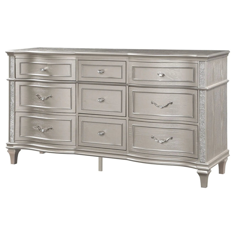 Evangeline 9-drawer Dresser Silver Oak by Unique Piece Furniture