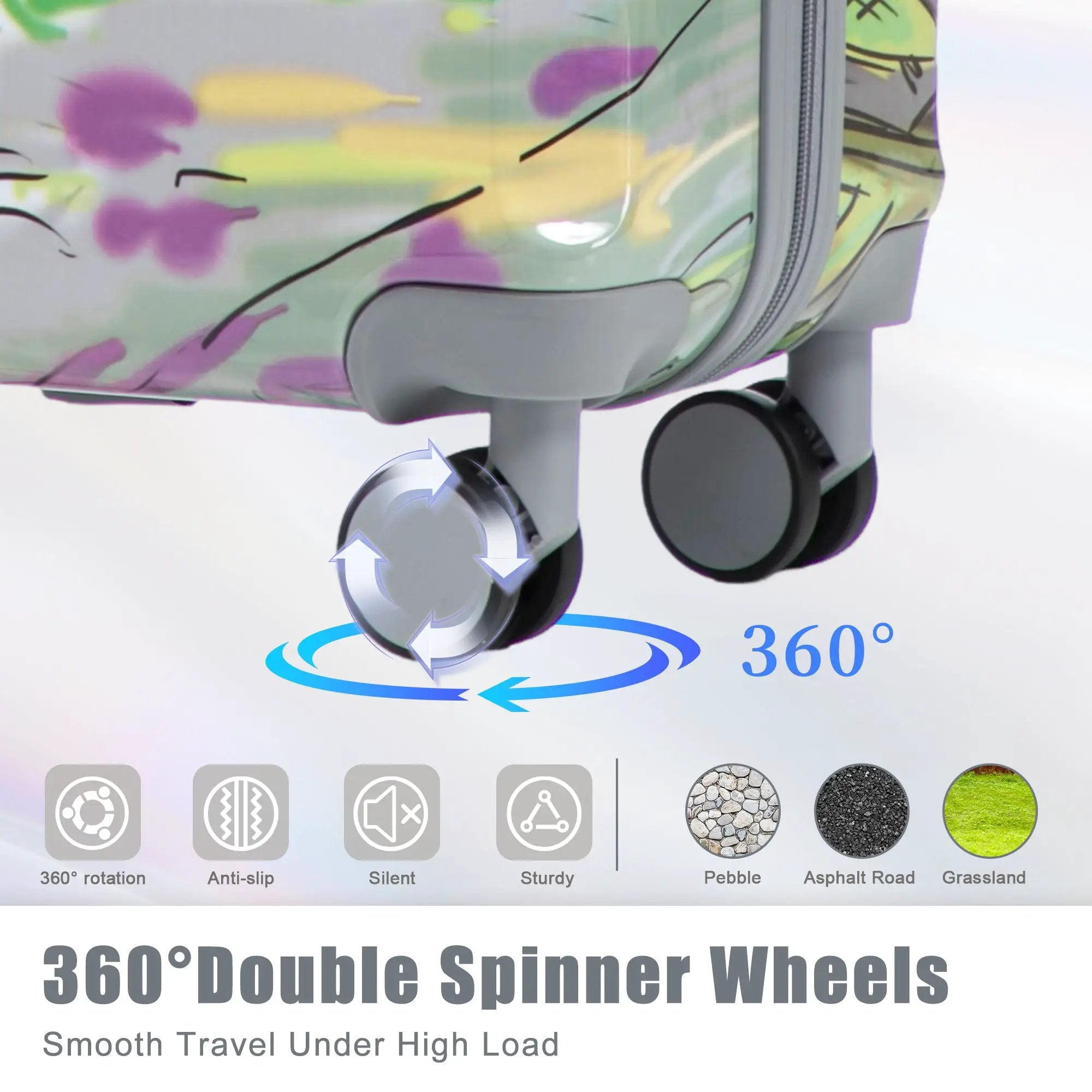 3-Piece PC Spinner Wheel Luggage Set by HouseOfZazla