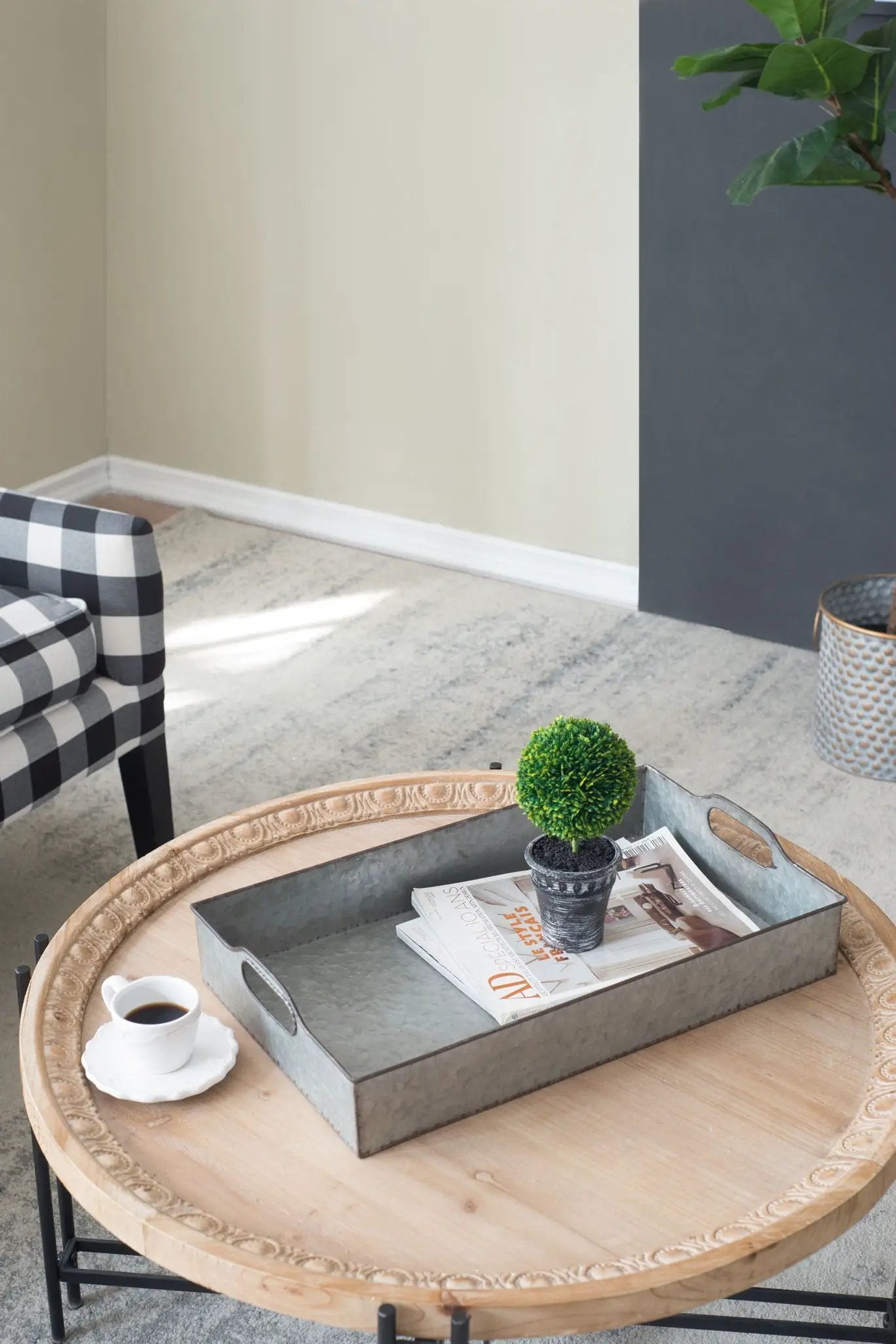 Decorative Galvanized Nesting Trays (Set of 3) - Gray by HouseOfZazla