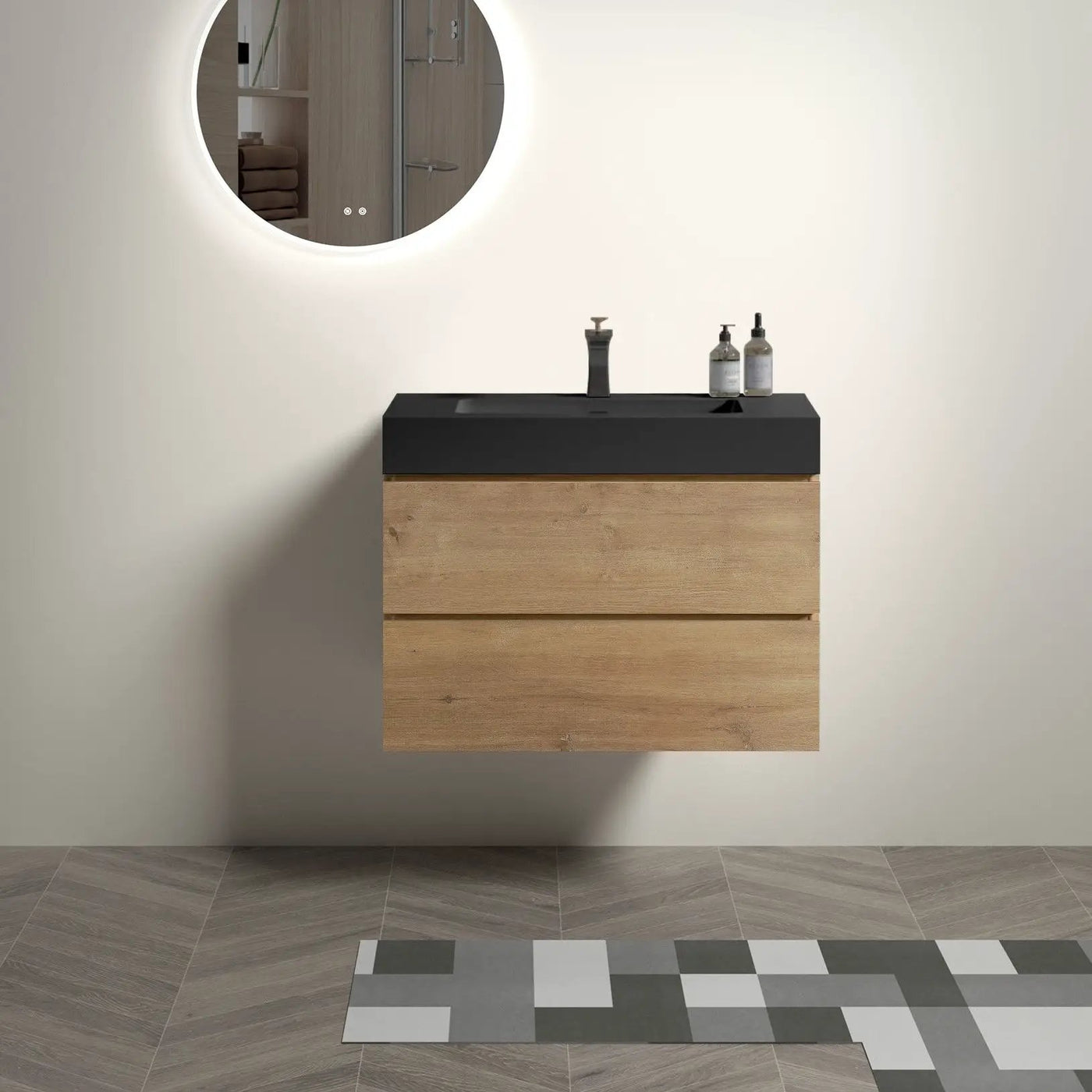 Alice Natural Oak Bathroom Vanity With Sink by HouseOfZazla