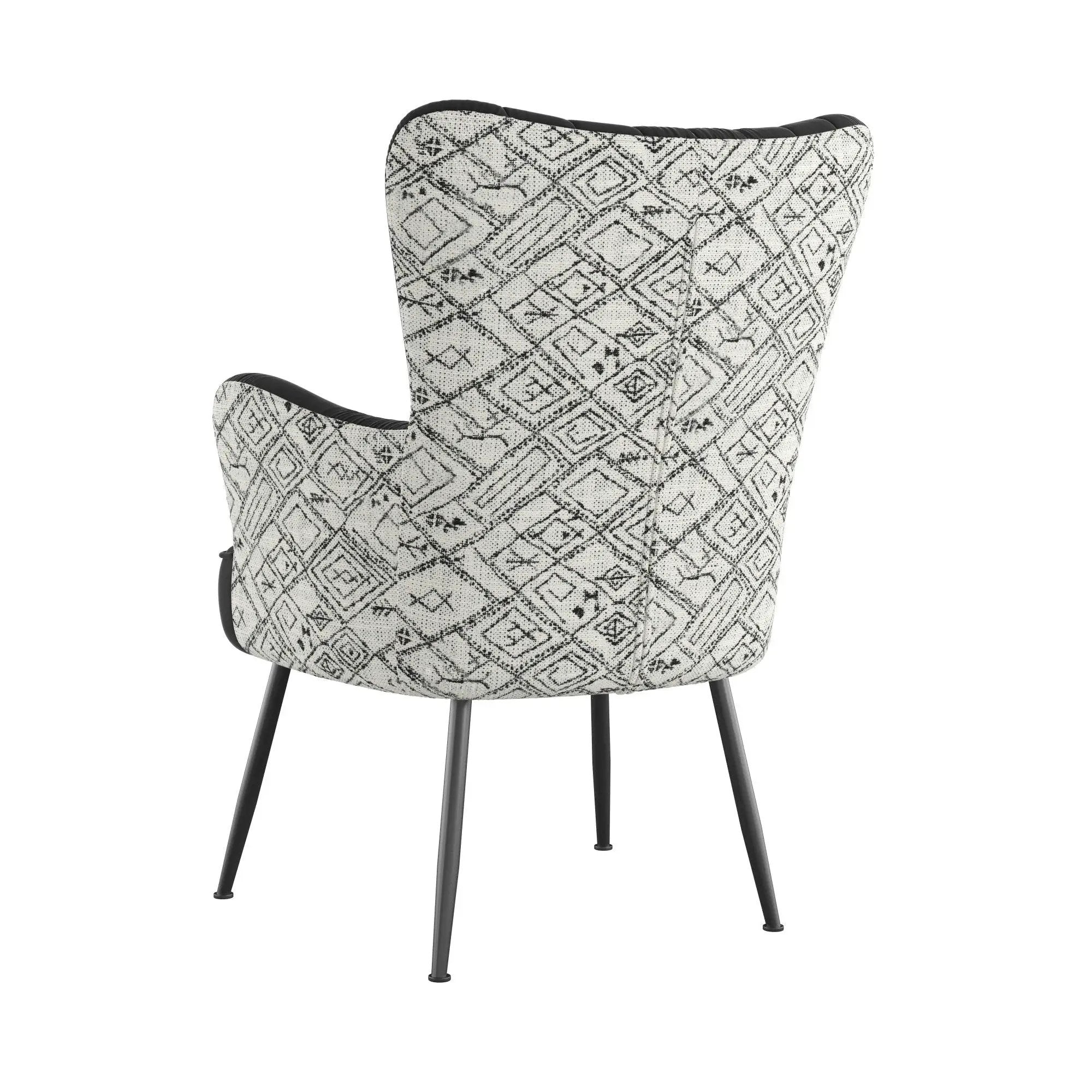 Accent Chair With Unique Print Fabric by HouseOfZazla