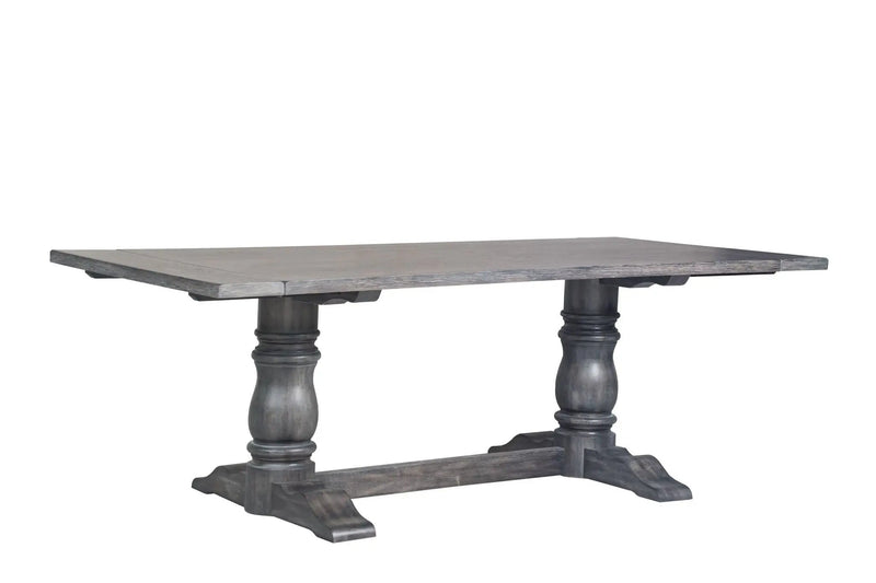 Leventis Dining Table in Weathered Gray by HouseOfZazla