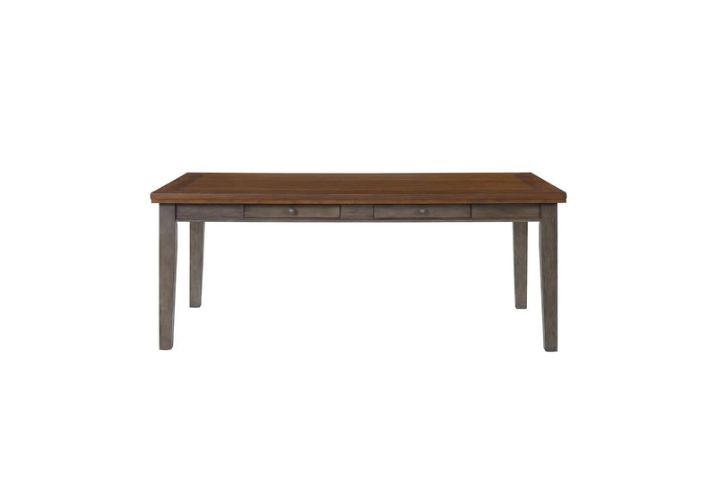 2 Tone 6 Drawer Dining Table - Gray by Unique Piece Furniture