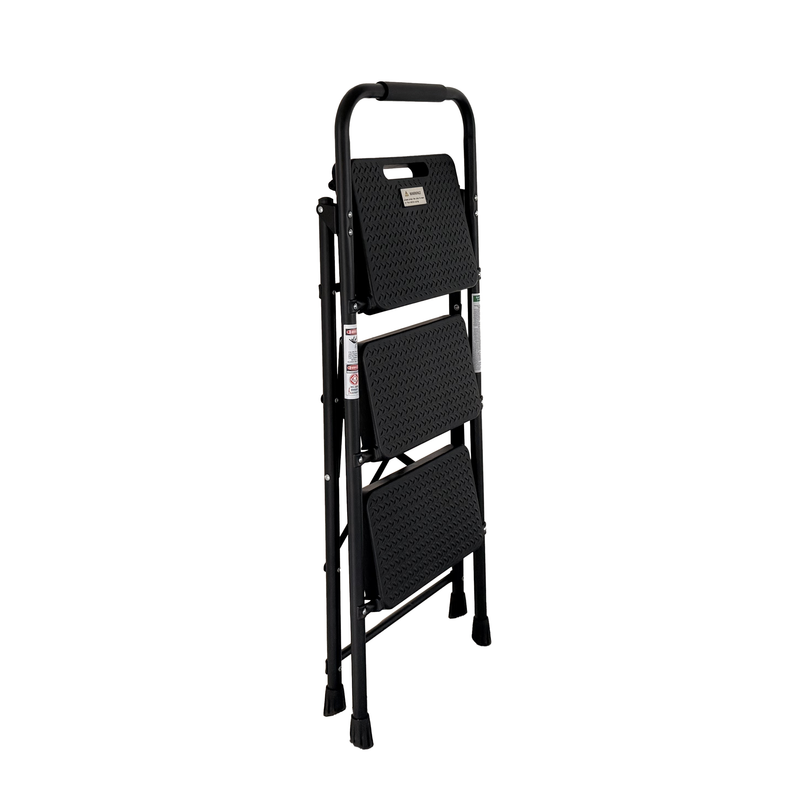 3 Step Ladder Folding Step Stool with Wide Anti-Slip Pedal by HouseOfZazla