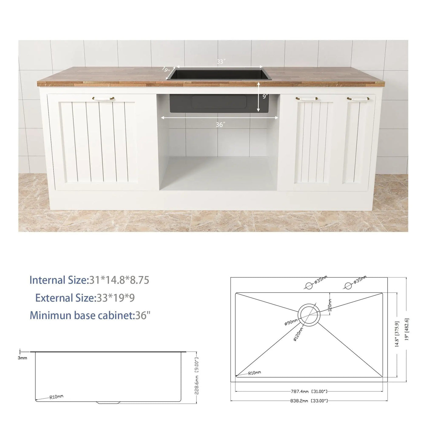 Topmount Stainless Steel Kitchen Sink by HouseOfZazla