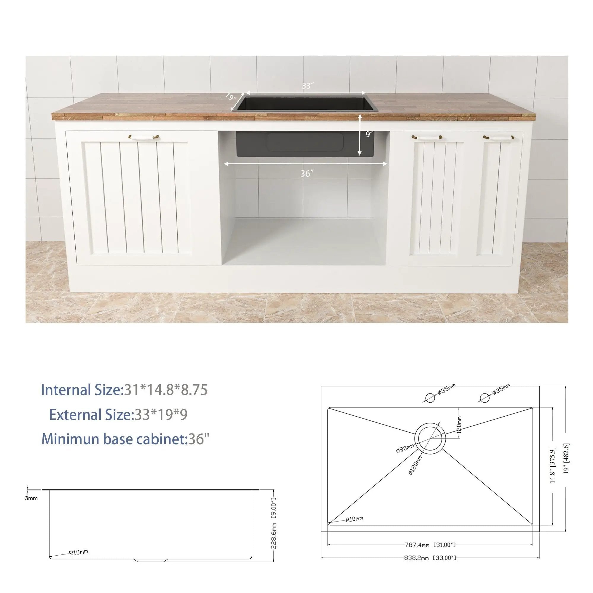 Topmount Stainless Steel Kitchen Sink by HouseOfZazla