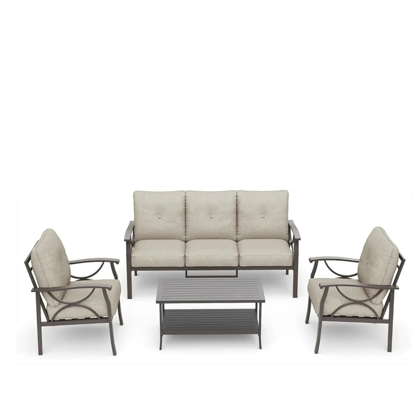 Patio Furniture Set with Coffee Table and Cushions for Backyard by HouseOfZazla