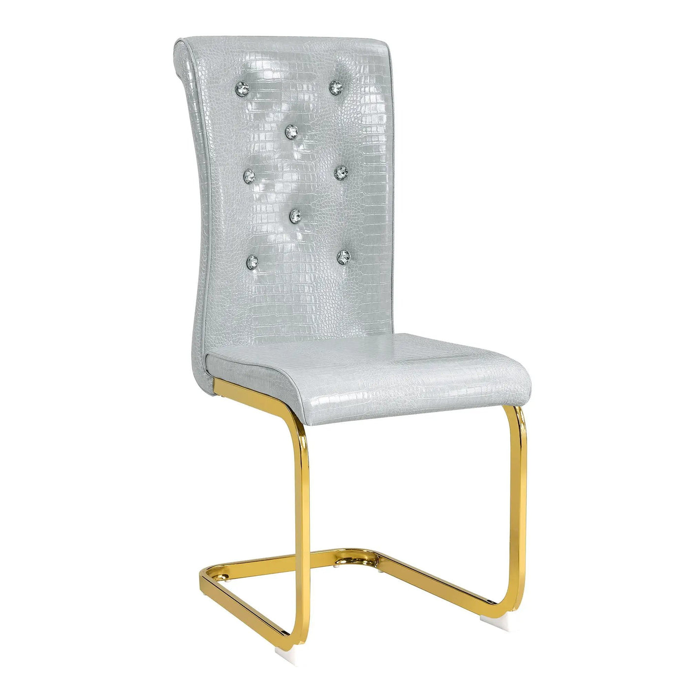 Elegant Design Alligator Skin Upholstered Dining Chairs by HouseOfZazla