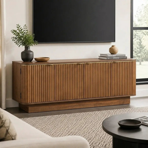 Vibe Haus Mid-Century Modern TV Stand for 70 Inch TV
