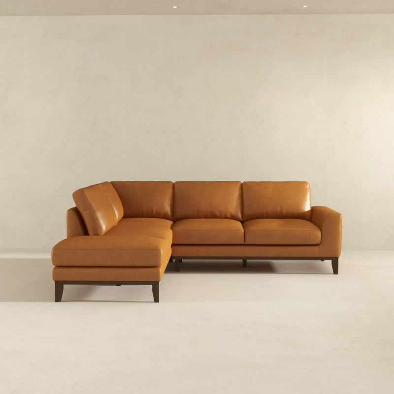 London Leather Sectional Sofa Left Facing by HouseOfZazla