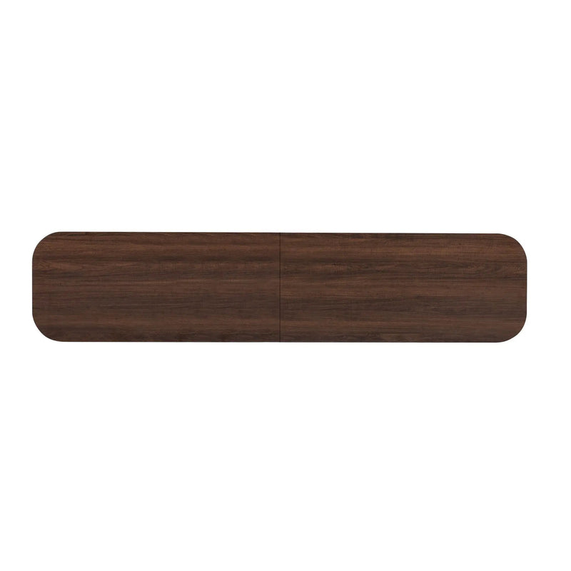 70" TV Stand With Ample Storage, Refined Curved Corners - Dark Brown