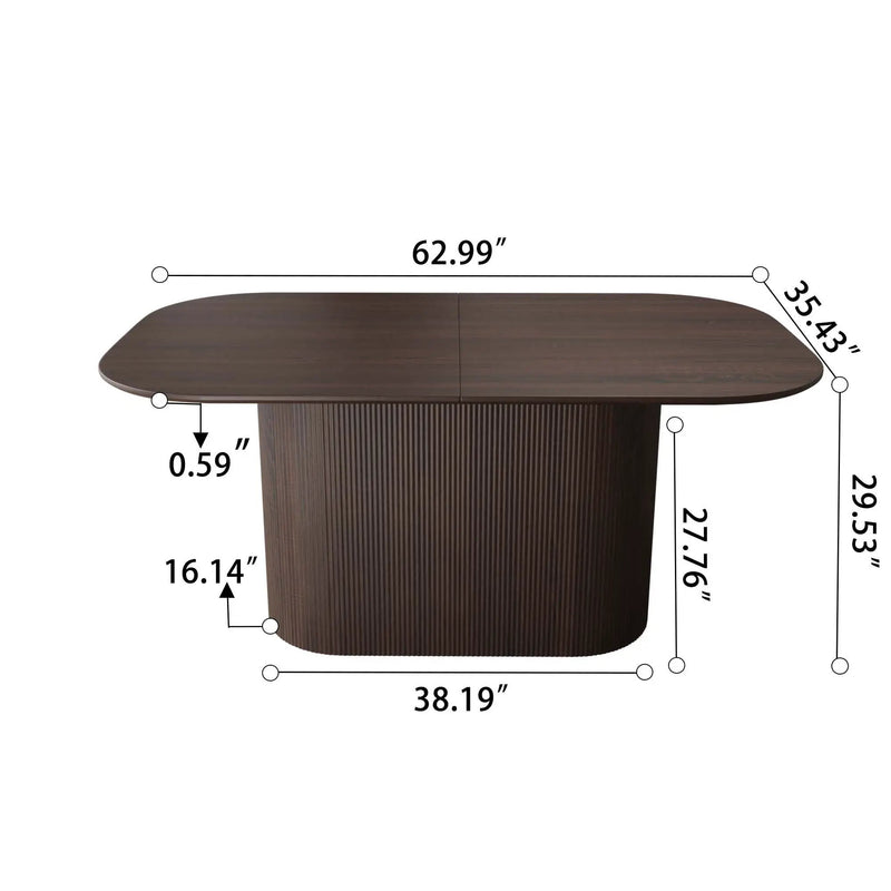 Modern Dining Table With Vertical Striped Legs by HouseOfZazla