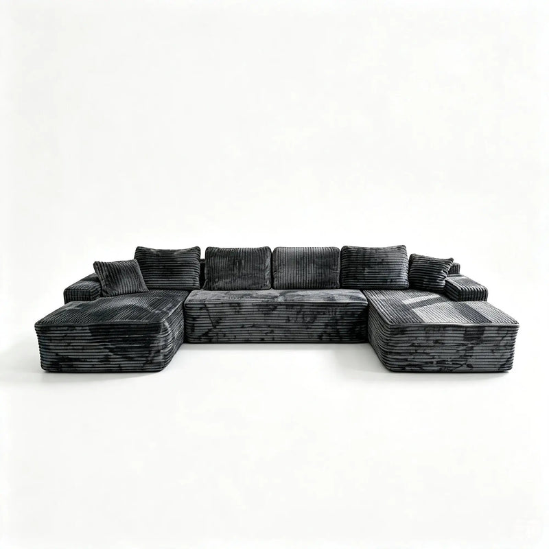 131" U-Shape Cloud Sectional Couch by HouseOfZazla
