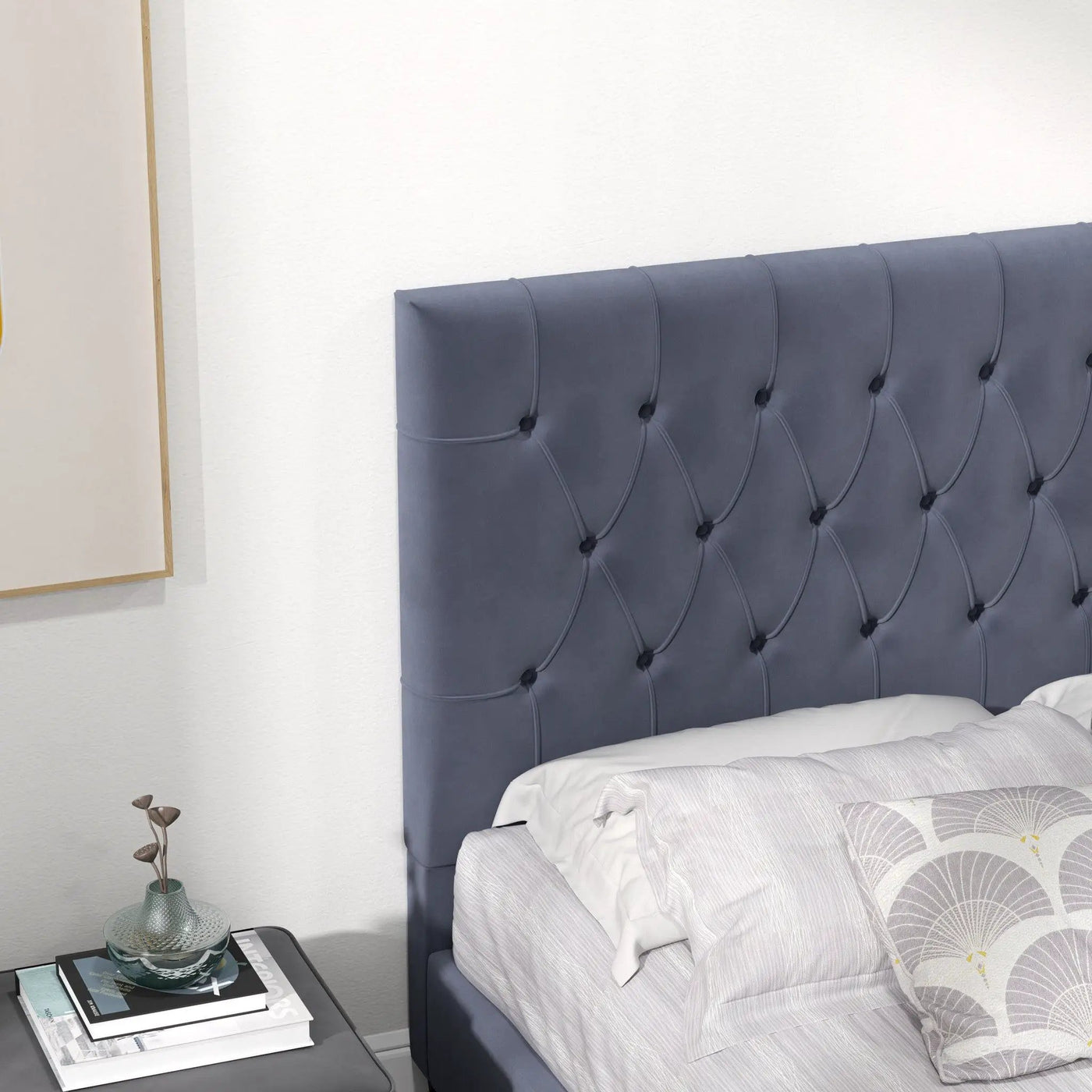 Donald - Mid-Century Modern Upholstered Platform Bed by HouseOfZazla