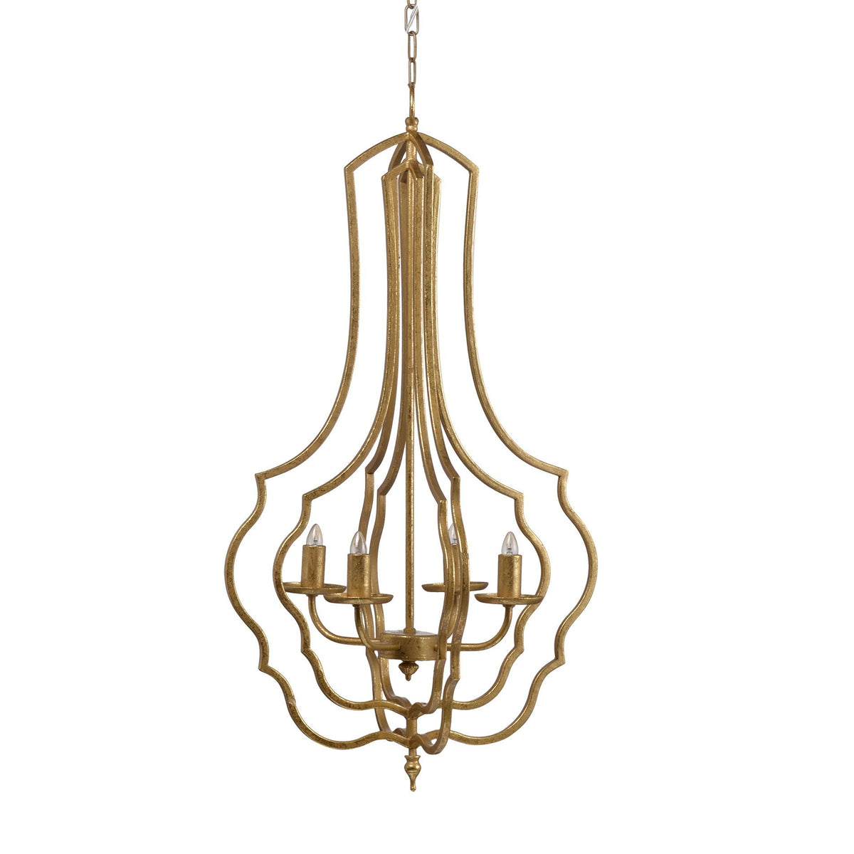 4 Light Chandelier - Adjustable Hanging Light Fixture, photo 6 of 11