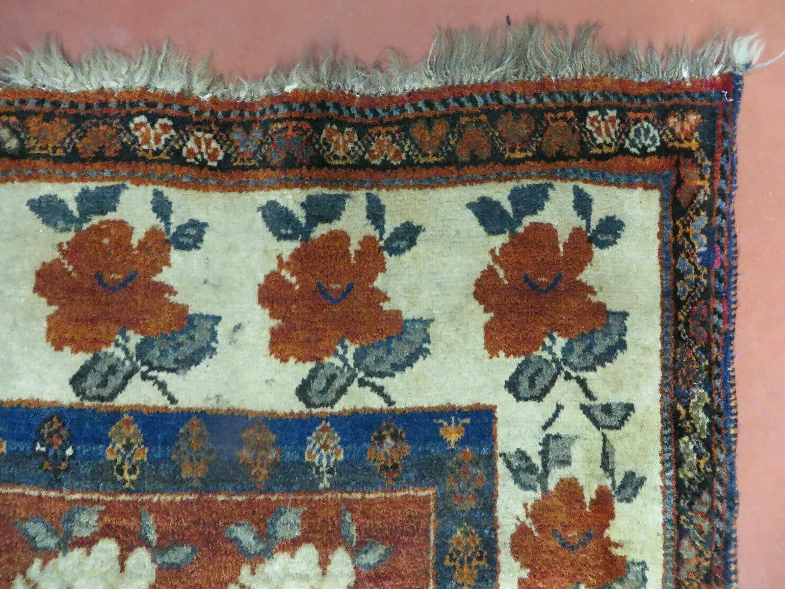 4' X 5' Semi Antique Handmade Fine Turkish Flowers Bouquet Wool Rug Nice by Jewel Rugs
