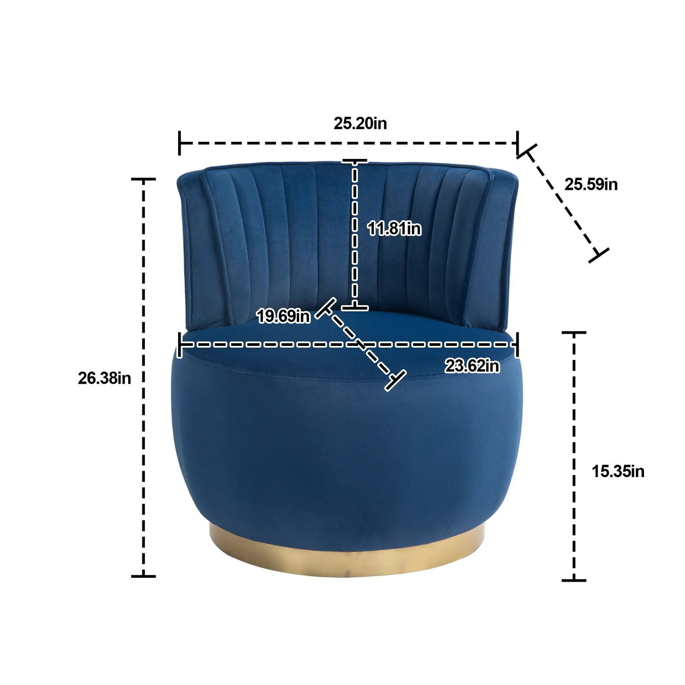 360 Degree Swivel Cuddle Barrel Accent Sofa Chair by HouseOfZazla