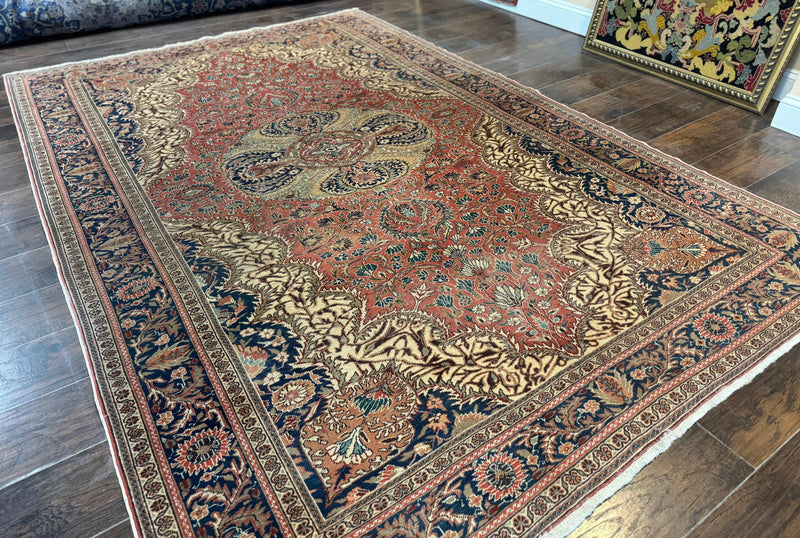Turkish Kayseri Rug 6x10, Antique Turkish Carpet, Floral Medallion, Oriental Carpet, Red by Jewel Rugs