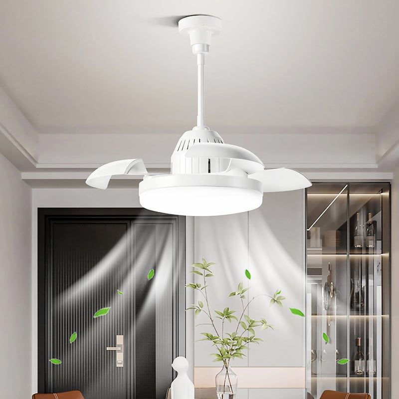 Bulb-Type Small Ceiling Fan with Retractable Blades and Remote Control by HouseOfZazla