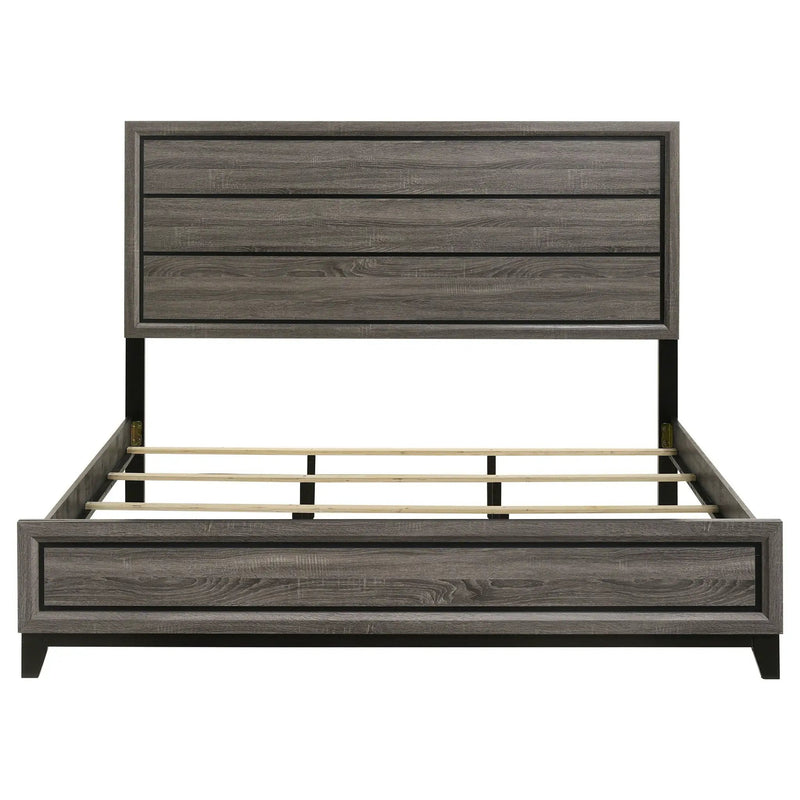 Watson Wood Eastern King Panel Bed Grey Oak by Unique Piece Furniture