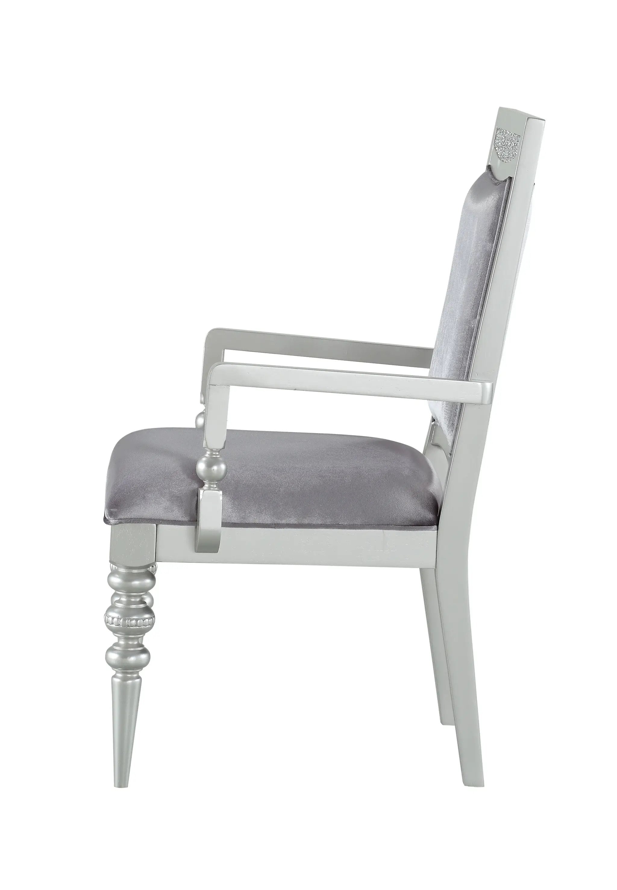 Maverick - Arm Chair (Set of 2) - Silver by Unique Piece Furniture