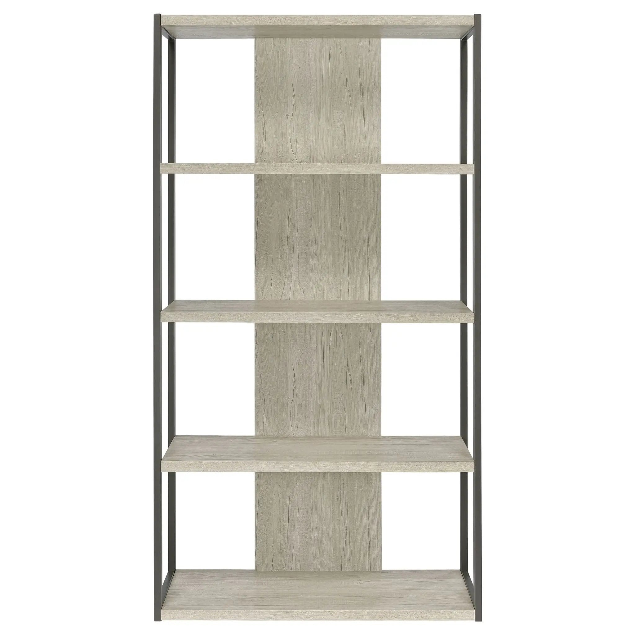 Loomis 72-inch 4-shelf Bookshelf Whitewashed Grey by Unique Piece Furniture