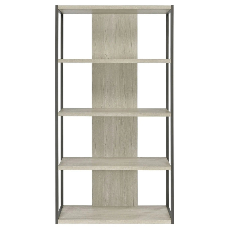Loomis 72-inch 4-shelf Bookshelf Whitewashed Grey by Unique Piece Furniture