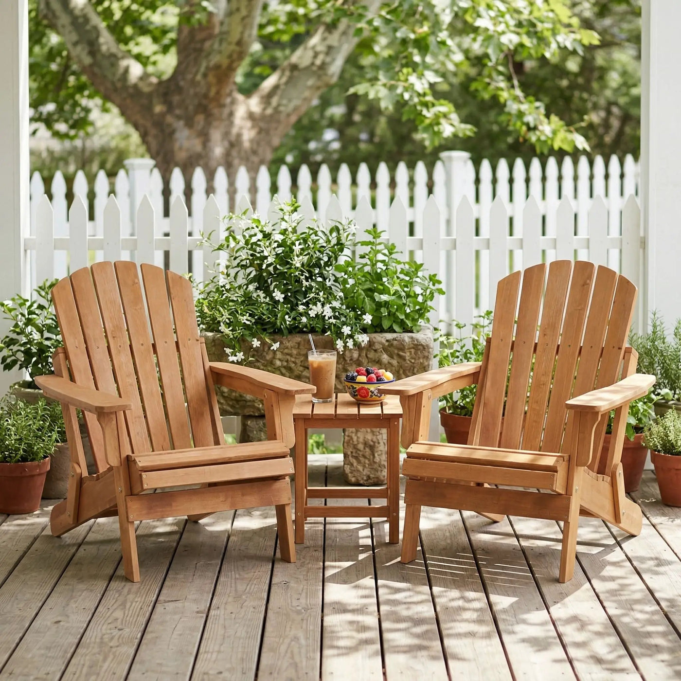 Oversize Outdoor Folding Adirondack Chair, Patio Chair For Garden by HouseOfZazla