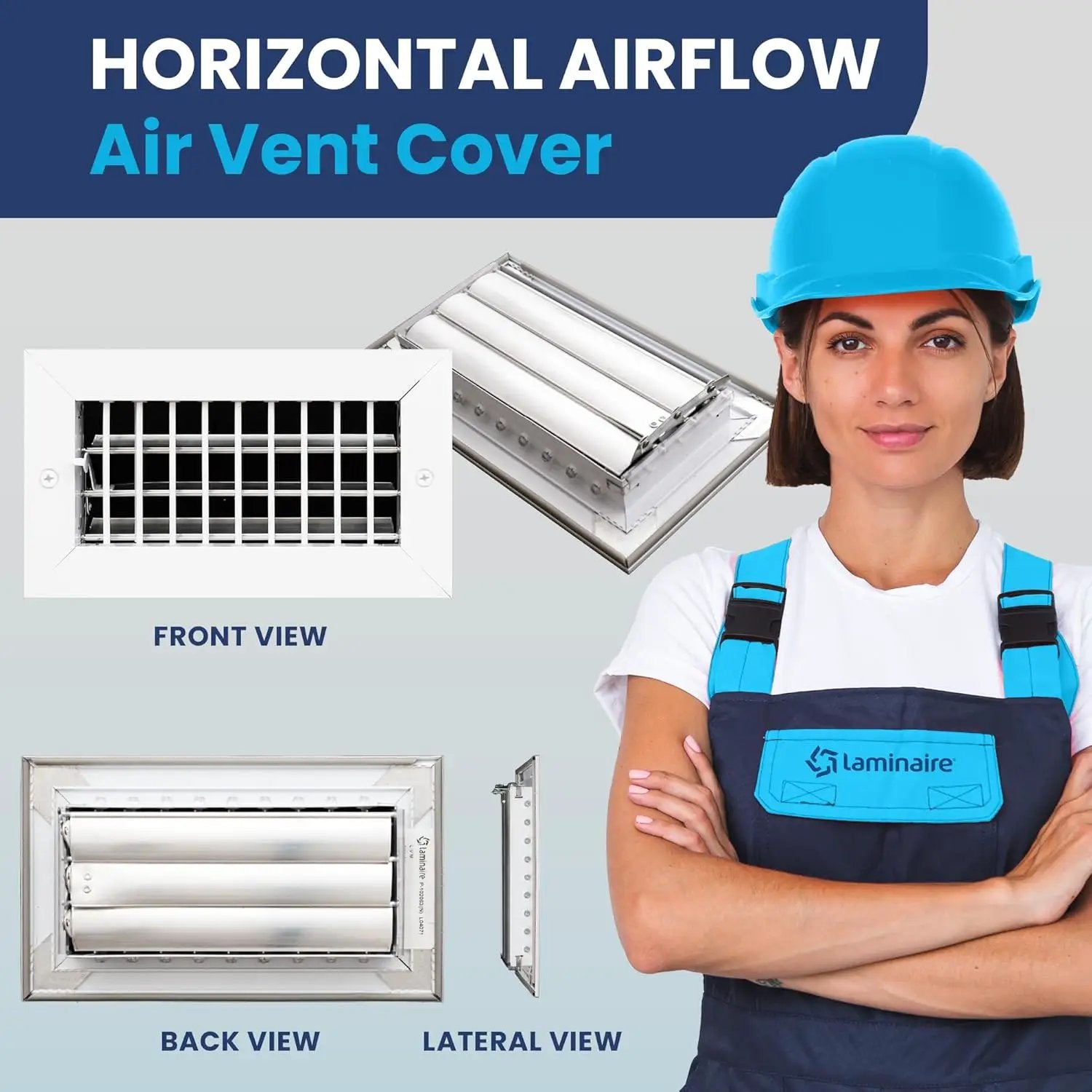 AC Register Vent Cover 8X4 Inch - Box of 16 by HouseOfZazla