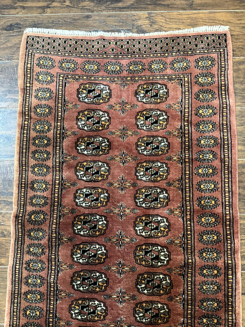 Pakistani Turkoman Bokhara Runner Rug 2.8 x 12, Oriental Runner for Hallway by Jewel Rugs