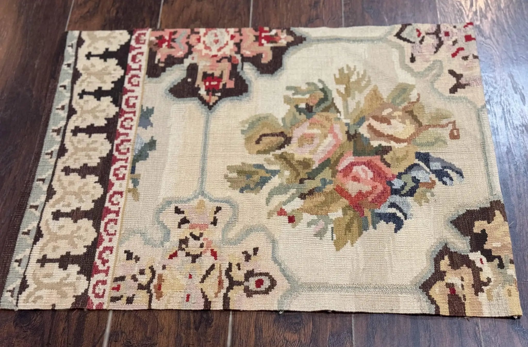 Antique Bessarabian Flatweave Kilim Rug 2x3, Sampler Rug 2 x 3 ft, Small Flatweave, Wool Handmade by Jewel Rugs