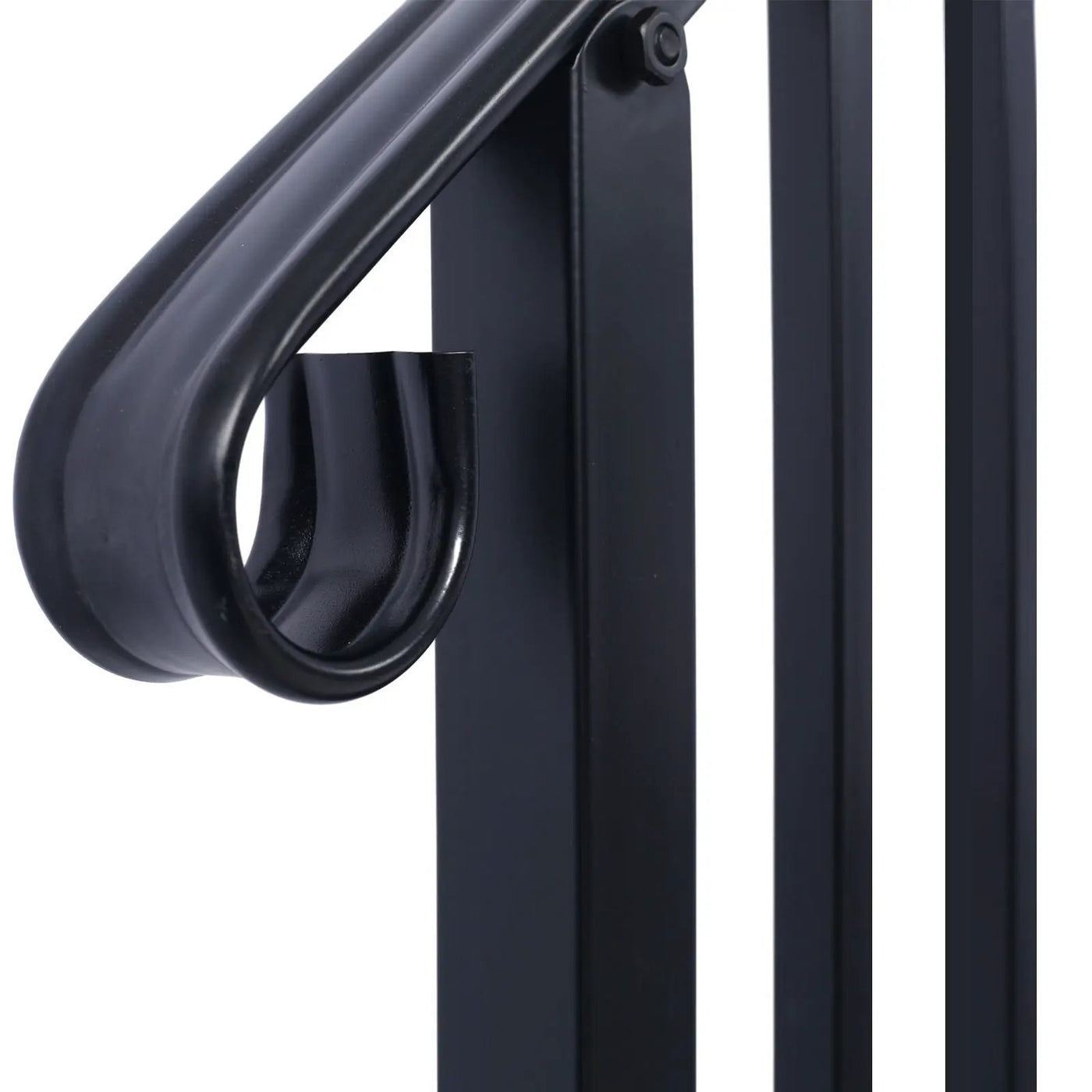 Handrails For Outdoor Steps, Fit 2 Or 3 Steps Outdoor Stair Railing, Wrought Iron Handrail, Flexible Porch Railing, Transitional Handrails For Concrete Steps Or Wooden Stairs by HouseOfZazla