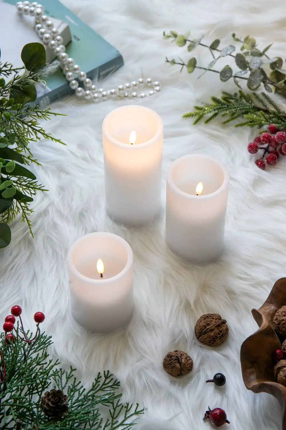 LED Candles With Remote Timer (Set of 3) - White by HouseOfZazla