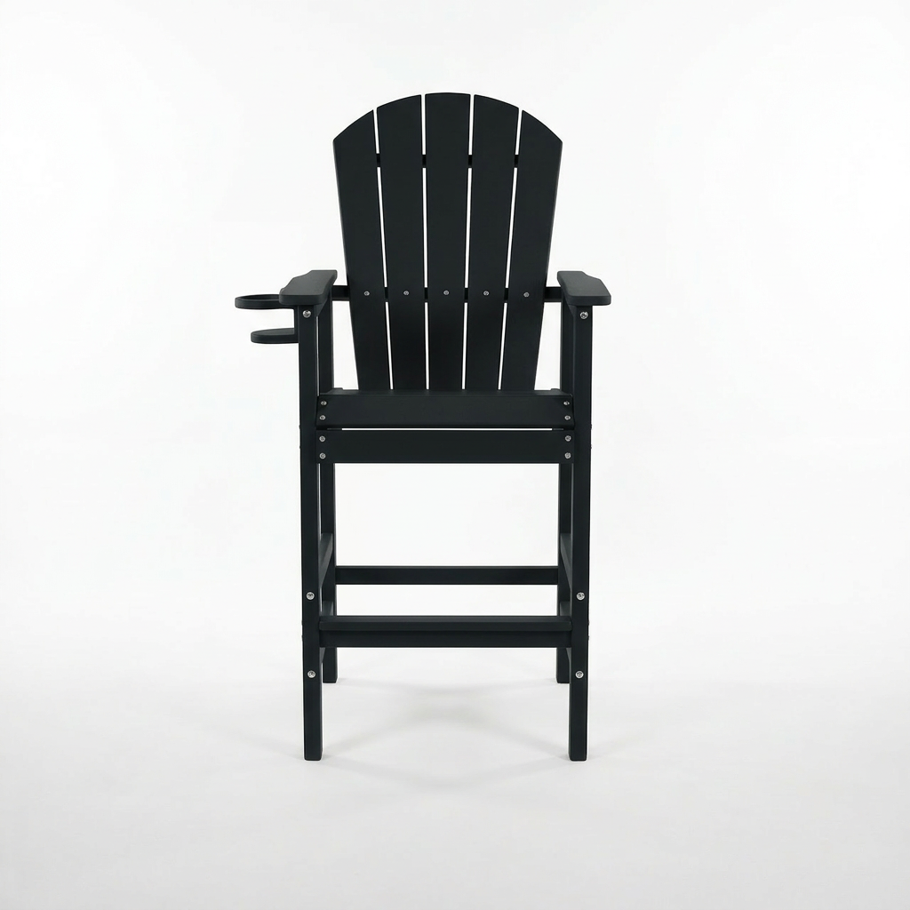 HDPE Bar Height Adirondack Chair with Cup Holder, photo 9 of 10