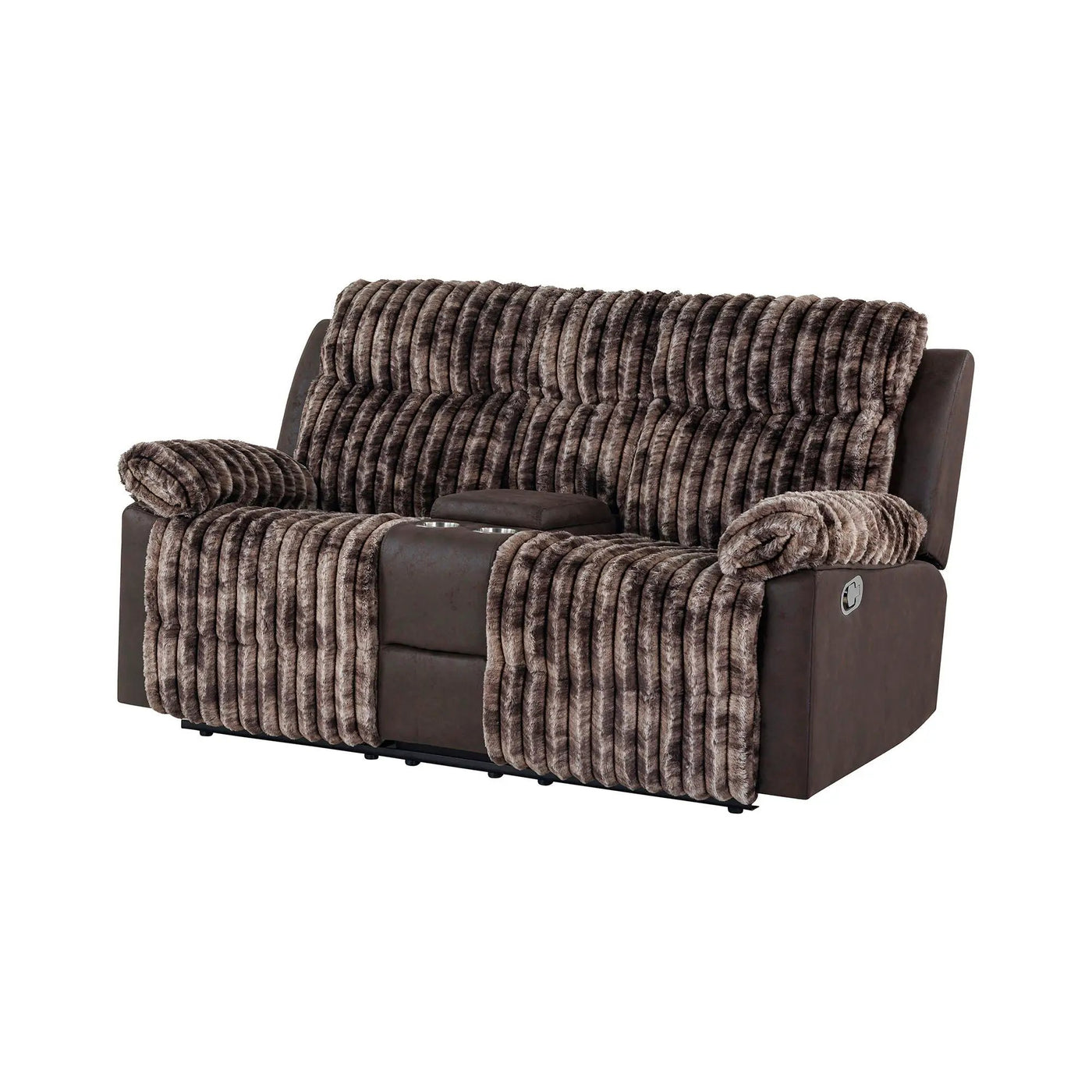 Bruni - Console Reclining Loveseat With Manual Recline by HouseOfZazla