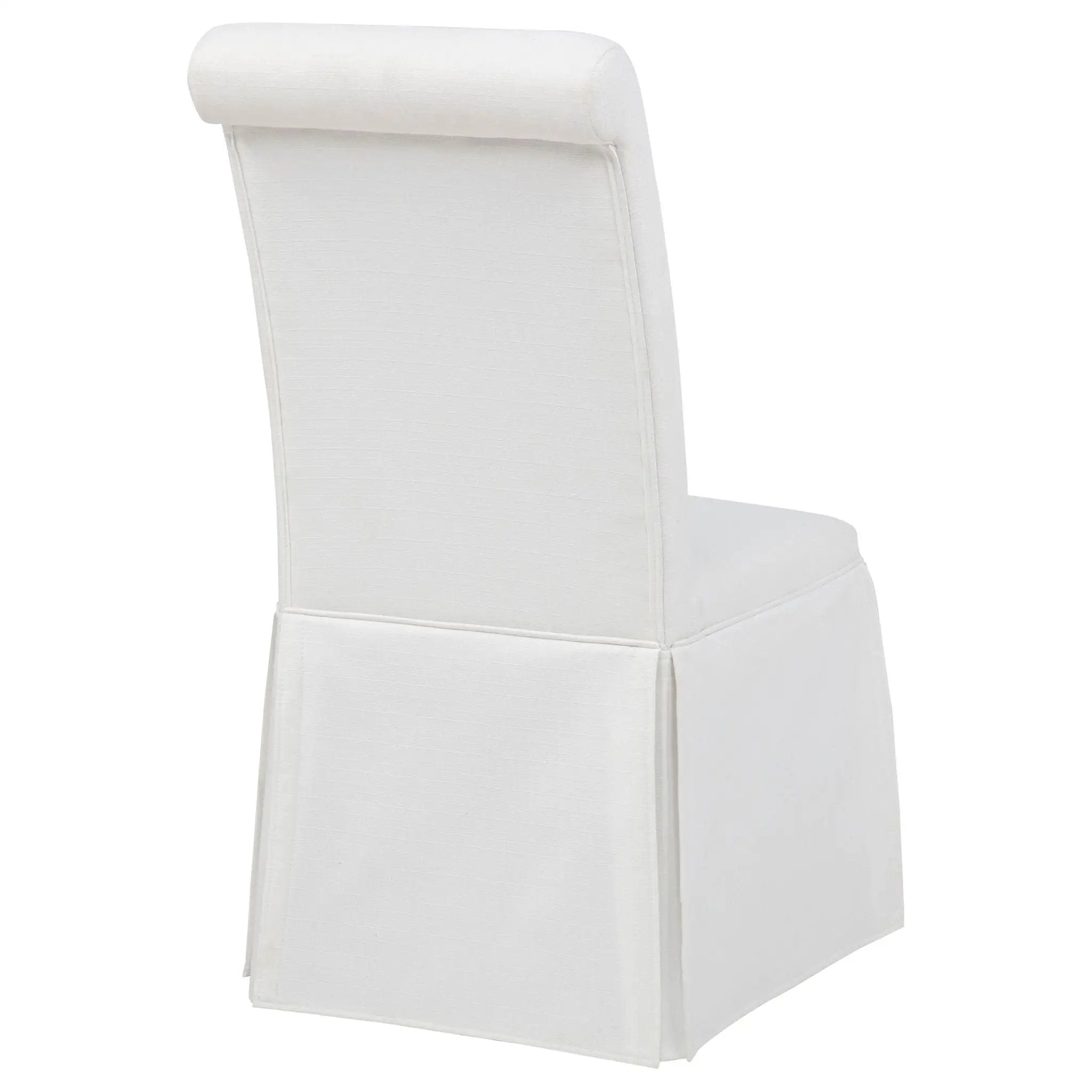 Shawna Upholstered Skirted Side Chair White (Set of 2) by Unique Piece Furniture