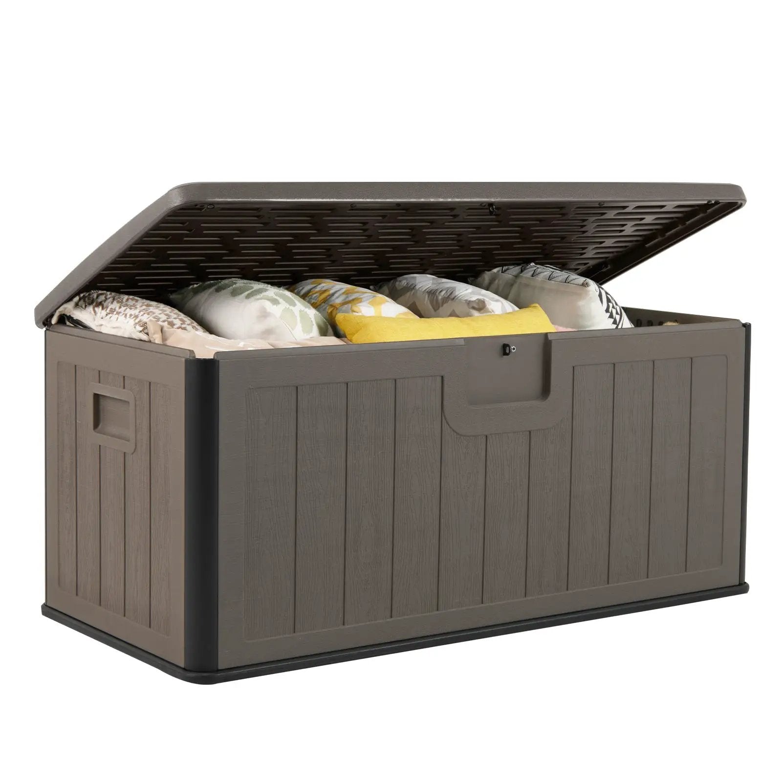 100 Gallon Large Deck Box with Lockable Lid for Patio by DirectDeals