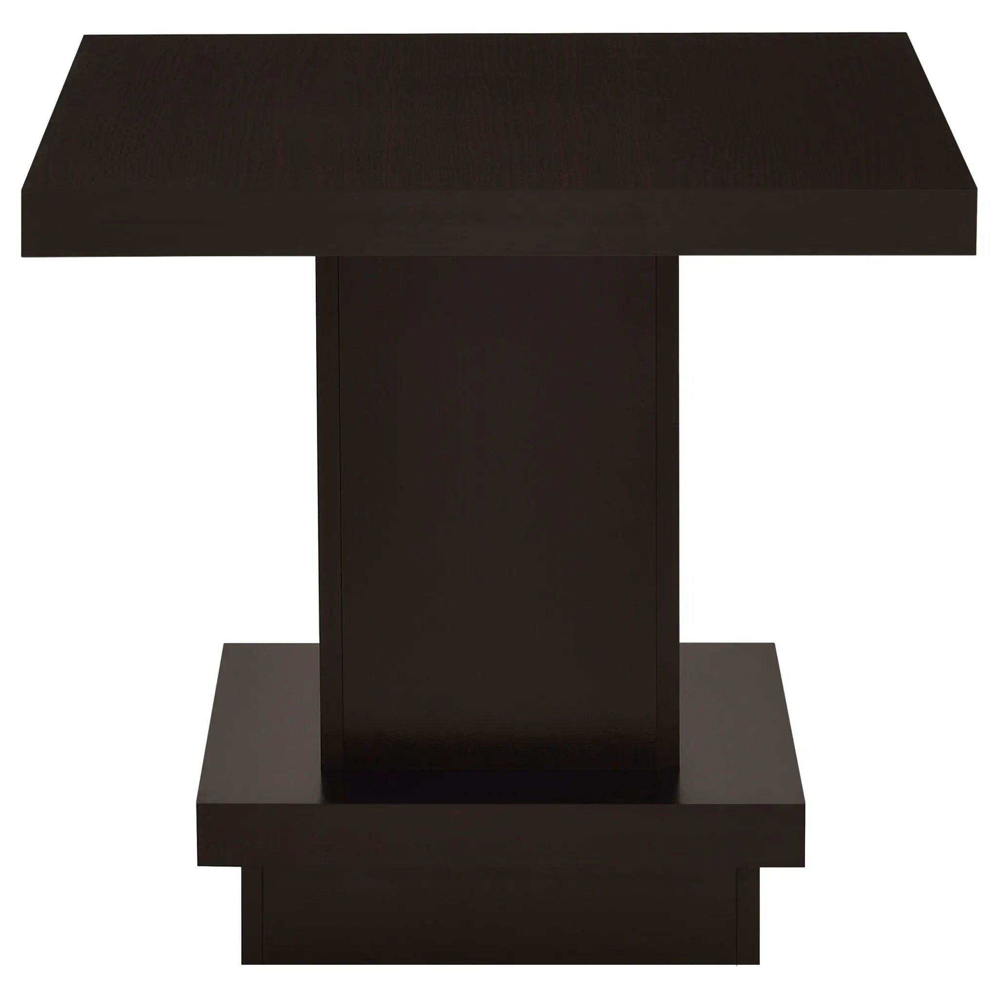 Reston Square Engineered Wood Side End Table Cappuccino by Unique Piece Furniture